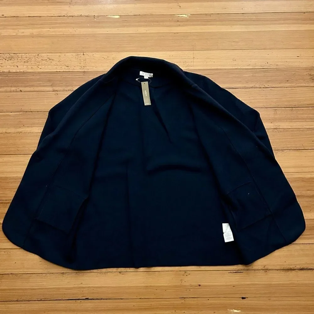 J. Crew Cecile relaxed sweater-blazer. Navy. Size L. NWT.